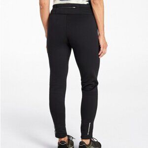 L.L. Bean Womens M-REG PrimaLoft ThermaStretch Fleece Leggings Mid Rise Black